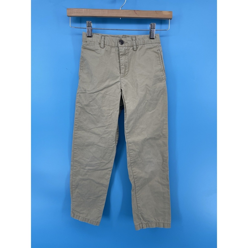 Polo‎ Ralph Lauren Boys Khaki Chino Pants Size 7 Beige Cotton Straight Leg